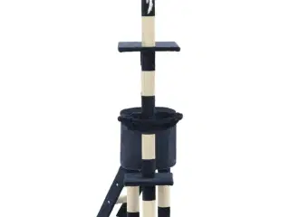 Kradsetræ til katte med sisal-kradsestolper 138 cm mørkeblå