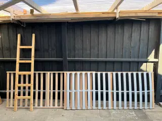 Lamelbunde 2 stk samt stige køjeseng 