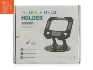 Foldbar metal holder til tablets (str. 15x12,5 cm)