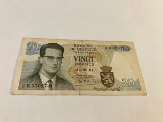 20 Francs Belgium 1964