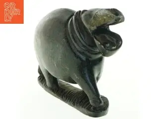 Stenfigu af flodhest (str. 11x9,5 cm)