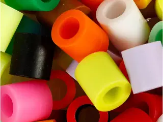 JUMBO Rørperler 10x10 mm - 3200 stk. i suppleringsfarver