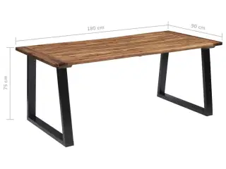 Spisebord 180x90 cm massivt akacietræ