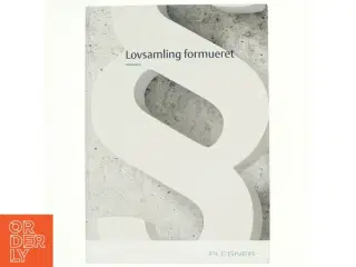 Lovsamling formueret (bog) fra Plesner