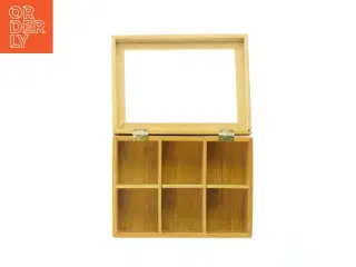 Opbevaringskasse med glaslåg (str. 22x16 cm)