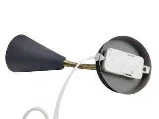 ⭐️- Væglampe af E. S. Horn fra 1950'erne, Mat Sort