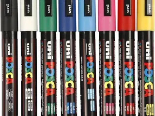 Posca Tusch, PC-5M, streg 2,5 mm, medium, ass. farver, 8stk./ 1 pk.