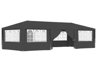 Festtelt med sidevægge 4x9 m 90 g/m² antracitgrå