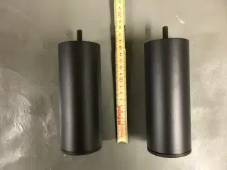 Møbelben i sortlakeret stål
