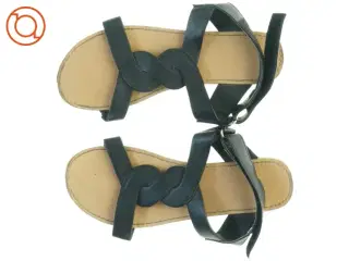 Sorte flade sandaler (str. 36)