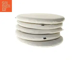 Runde hvide sædehynder, 5 stk (str. 5 stk Ø 42 cm)