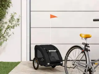 Cykeltrailer til kæledyr oxfordstof og jern sort