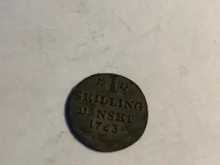 1 skilling 1763 Denmark