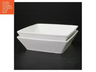 Hvid firkantede skåle fra Trend (str. 17,5. x, 17,5 cm)