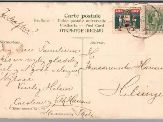 Julemærke 1905 på Postkort - 24 -12 - 05