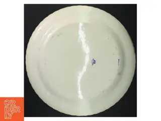 Porcelænsfad med blåt blomstermønster (str. 35 cm)