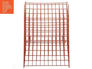 Rød Vintage magasin trådkurv til opbevaring (str. 50x32 cm)