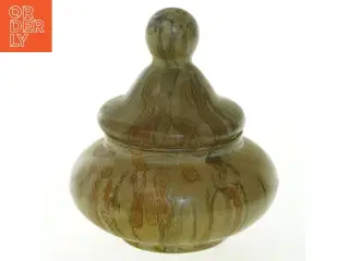 Dekorativ krukke med låg (str. 13 cm)