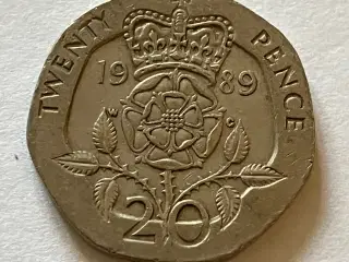 20 Pence England 1989