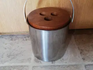 Stelton isspand med flot trælåg 