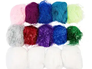Plastfibre, ass. farver, 500g/ 1 pk.