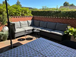 Udendørs lounge sofa med 5 flytbare moduler