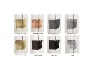 Lucca 20 enkelt svingdør, 8mm gråt glas, fingerhul, vendbar, 2m høj.