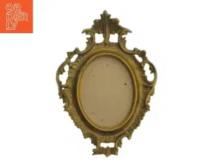 Oval guldfarvet billedramme (str. 22x15 cm)