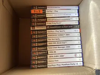  15 stk.PS2 spil som jeg sælger til 150 kr.