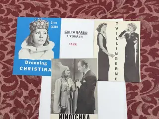 GRETA GARBO - 3 SMÅ FILMPROGRAMMER - 1 LOT
