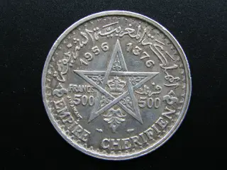 Marokko  500 Francs  1956  sølv  KM#54