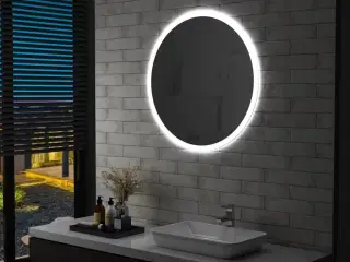 Badeværelsesspejl med LED-lys 80 cm