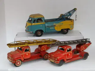 3 Stk Tippco metal biler fra ca 1950erne.