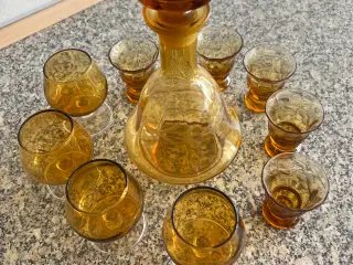 Karaffel og glas