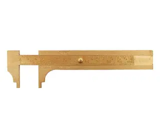 Messing skydelære 0-100x0,1 mm med 25 mm kæber