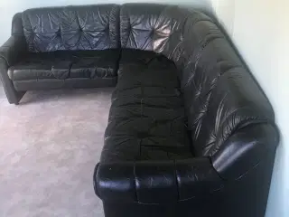 Hjørnesofa i læder