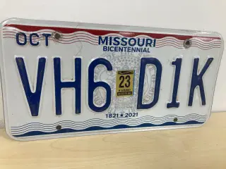 Missouri US nummerplade 