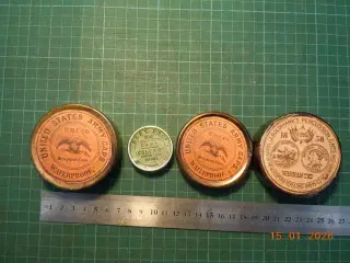 Fænghættedåser i sæt af 4 stk.