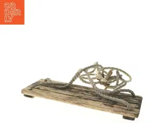 Træ gynge med reb (str. 45x17 cm)