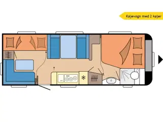 2024 - Hobby Excellent Edition 650 KMFe   Stor rummelig familievogn med 2 køjer fra Hinshøj Caravan