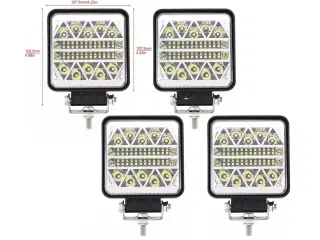 4 stk. 102 watt LED lygter til bil eller maskine.