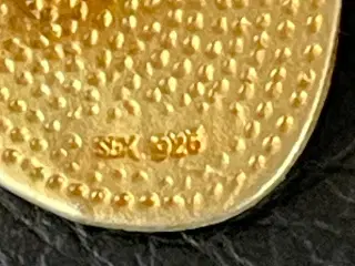 Stor Guld blomst t. halskæde el. broche