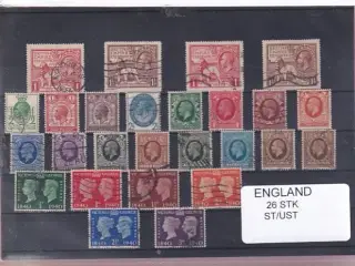 England - 26 Stk. -  Stemplet/Ustemplet