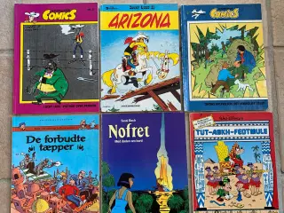 Tegneserier Lucky Luke, Tintin,Nofret