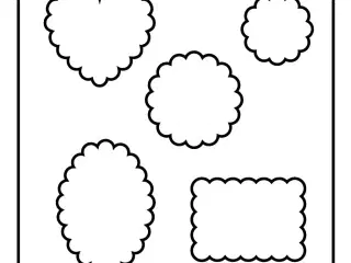 Bølget Kant Skæreskabelon 14x15,25 cm - 1 stk.