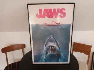 Jaws plakat i ramme