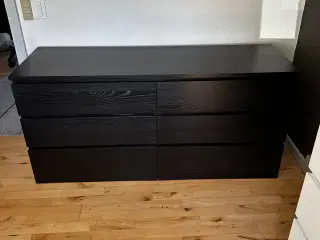 Ikea malm Kommode sort