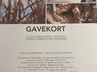 Comwell gavekort sælges