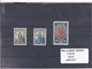 Belgiske Børn - 1915 - Velgørenhed - 3 Stk. - Ubrugt