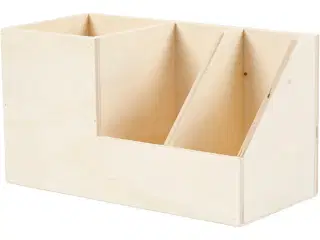 Rektangulær Blyantholder i Lyst Træ - 3 Rum